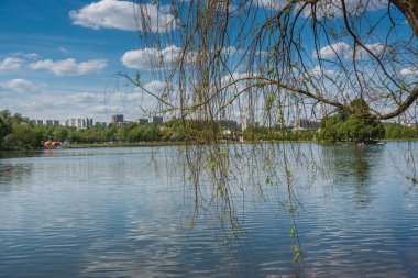 Güzel gölet Park. Sredniy Tsaritsynskiy prud. Tsaritsyno Park.