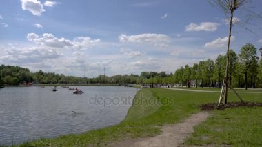 Güzel gölet Park. Sredniy Tsaritsynskiy prud. Tsaritsyno Park.