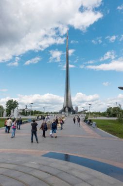Moskova, Rusya - 27 Mayıs 2017: Anıt Müzesi Cosmonautics.