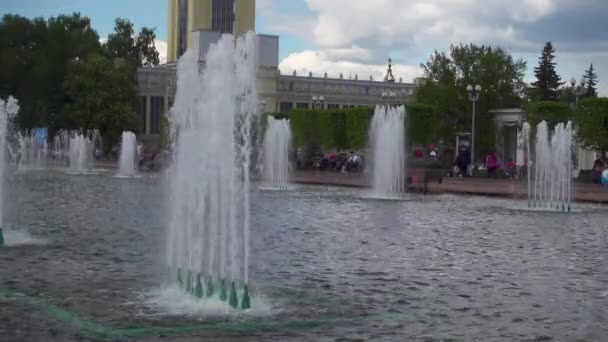 La fuente de la amistad de los pueblos en VDNKh - Exposición de logros de la economía nacional . — Vídeo de stock