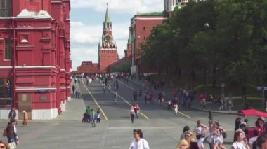 Moskova, Rusya - 28 Haziran 2017: Görünüm, Kızıl Meydan ve Kremlin modacı Meydanı