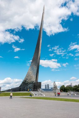 Moskova, Rusya - 27 Mayıs 2017: Anıt Müzesi Cosmonautics.