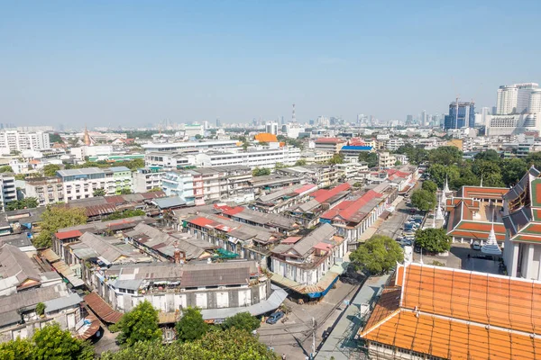 View of Bangkok from the Golden Mount at Wat Saket — Stock Photo, Image