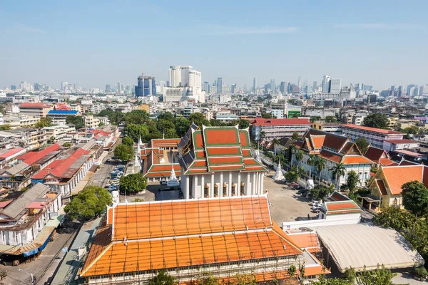 Widok na Bangkok z Golden Mount w Wat Saket — Zdjęcie stockowe