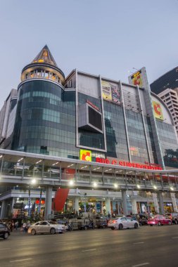 Bangkok, Tayland - 24 Aralık 2017: Büyük C supercenter, Orta Dünya, ters Ratchadamri yolda