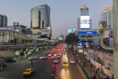 Bangkok, Tayland - 24 Aralık 2017: Büyük C supercenter, Orta Dünya, ters Ratchadamri yolda