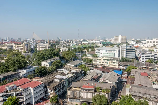 Widok na Bangkok z Golden Mount w Wat Saket — Zdjęcie stockowe