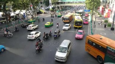 Bangkok, Tayland - 6 Aralık 2017: Bangkok trafik
