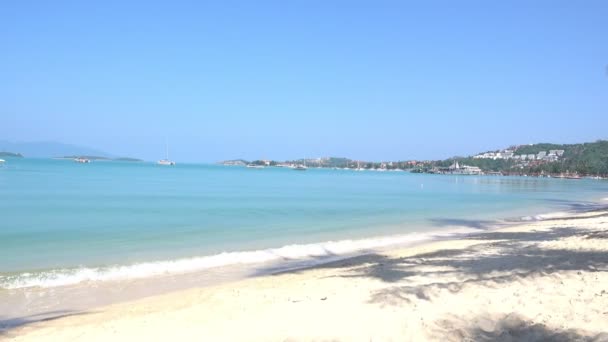 Bangrak Beach a oceán Koh Samui, Thajsko — Stock video