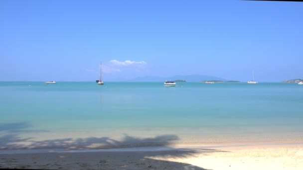 Bangrak Beach y el océano Koh Samui, Tailandia — Vídeos de Stock