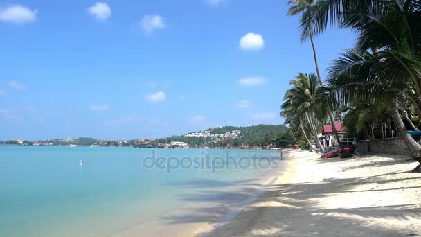 Praia de Bangrak e oceano Koh Samui, Tailândia — Vídeo de Stock