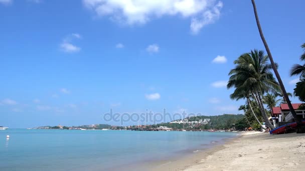 Bangrak strand en de oceaan Koh Samui, Thailand — Stockvideo