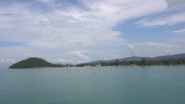 Widok na Zatokę Tajlandzką od przystani promowej w drodze na wyspę Koh Chang. — Wideo stockowe
