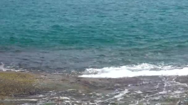 Rotsachtige kust van de Oceaan, Koh Samui. — Stockvideo
