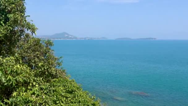 Beautiful tropical Samui island, Thailand form viewpoint — Stock Video