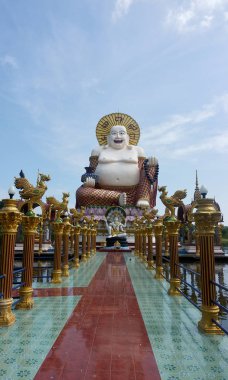 WAT Plai Laem Tapınağı ve gülüyor Big Buddha Wat Plai Laem Tapınak Koh Samui, Tayland at