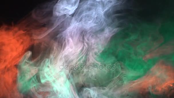Krásný pohyb barevný kouř. — Stock video