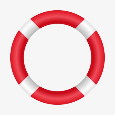 Beyaz bir arka plan üzerinde vektör Lifebuoy