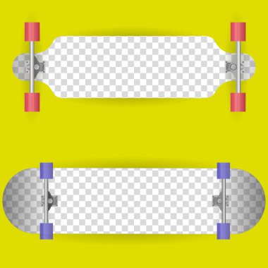 Vektör Illustration iki longboard. Sarı izole.