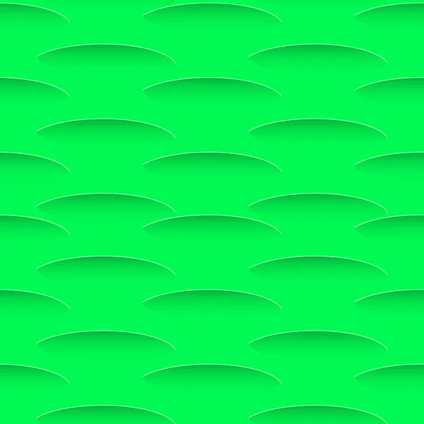 Patrón de onda inconsútil. verde formas curvas fondo. ilustración vectorial — Vector de stock