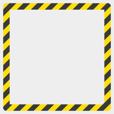 İnşaat uyarı sınır üzerinde beyaz bir arka plan, vektör çizim