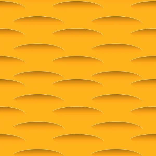 Seamless Wave Pattern. Orange Curved Shapes Background. vector illustration — Stock vektor