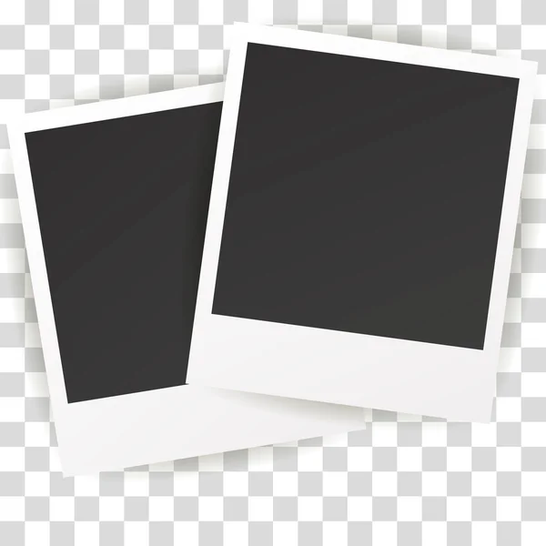 Collection of blank photo frames with adhesive tape, different shadow effects and empty space for your photograph and picture. EPS 10 vector illustration. — Stockový vektor