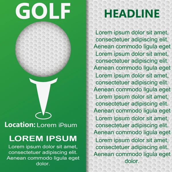 Golf Flyer Templatewith space for text Vector illustration — ストックベクタ
