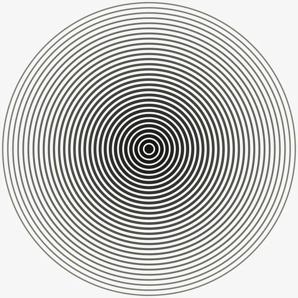 Concentric circle. Illustration for sound wave. Black and white color ring. vector illustration — Stock Vector