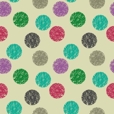 Kusursuz bir el çizimi deseni. Vektör illüstrasyonu