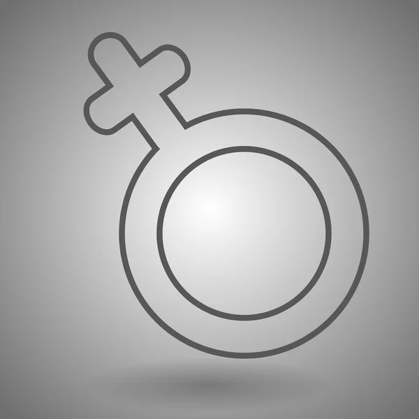 Line female Icon vector illustration on gray background — Stock vektor