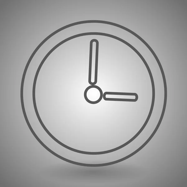 Watch linear icon vector illustration on gray background — Διανυσματικό Αρχείο