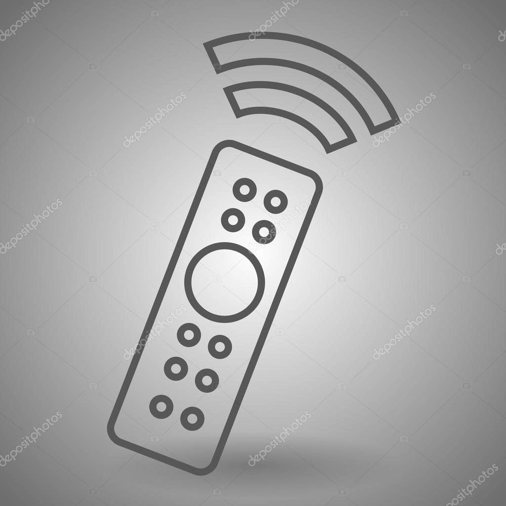 Remote control icon. TV switching channels sign. Linear outline icon.