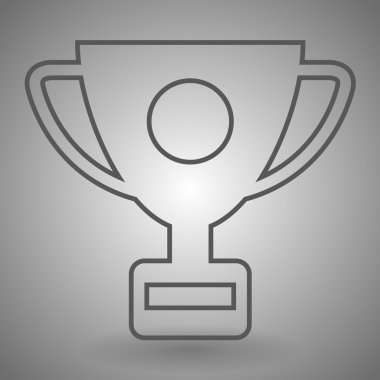 Şampiyonlar Kupası izole en az tek düz simge.