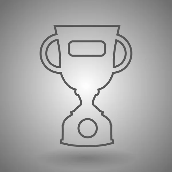 Puchar Mistrzów na białym tle minimalne pojedynczej ikony płaski. Zwycięzcą linia wektor ikona dla stron internetowych i mobilnych minimalistycznym płaskie. — Wektor stockowy