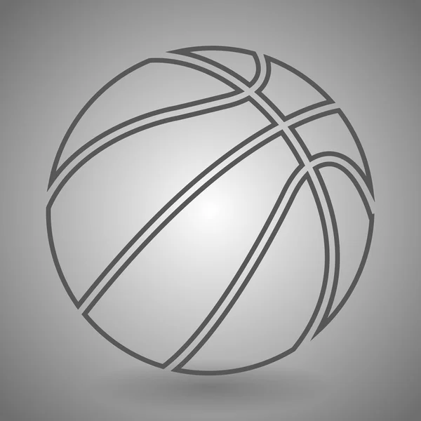 Basketball equipment icon. Sport ball sign. Team game symbol. Linear outline icon. Vector