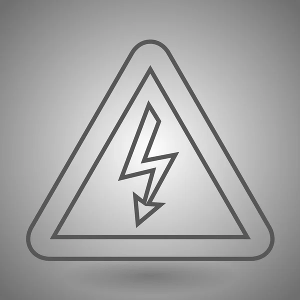 Elektromos jel lineáris ikonra. Vékony design vektor illusztráció szürke háttér — Stock Vector