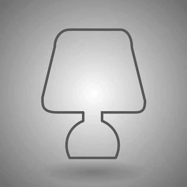 Asztali lámpa sor ikon. lineáris lámpa ikon-vektoros illusztráció szürke háttér — Stock Vector