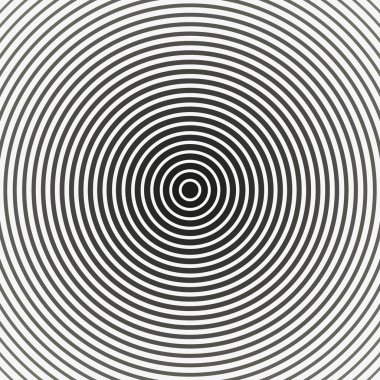 Eşmerkezli daire. Gösterim amacıyla ses dalgası. Siyah ve beyaz renk ring. vektör çizim