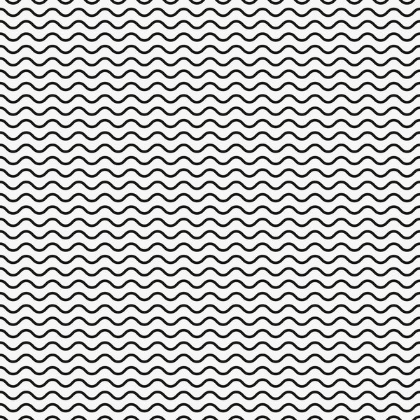 Vector seamless pattern, horizontal wavy lines, smooth bends. Simple monochrome black white background, endless repeat texture. Design element for prints, decoration, textile, digital, web, identity