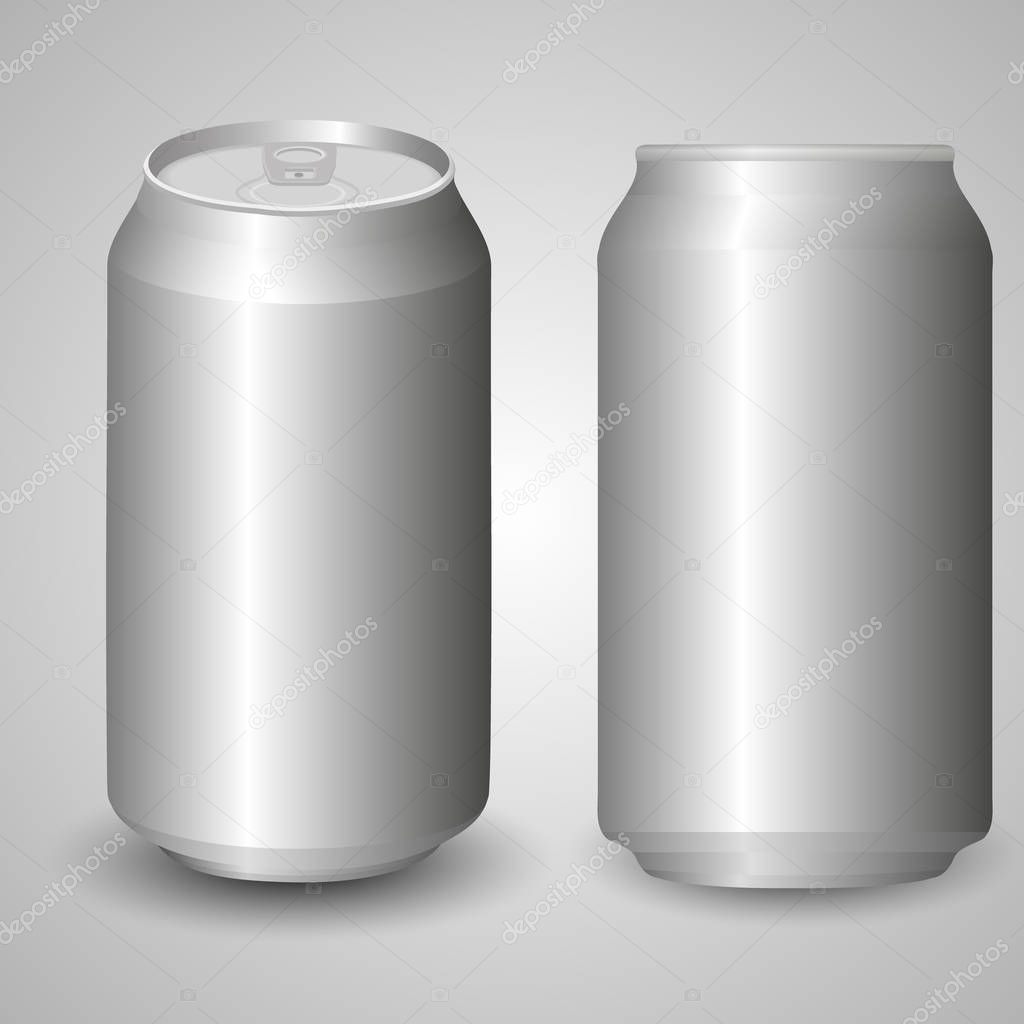 The image of the empty layout for your design. Package design. Bottle with water drops. Mock up illustration. Bank of carbonated water. Tasty drink, can lemonade or beer.