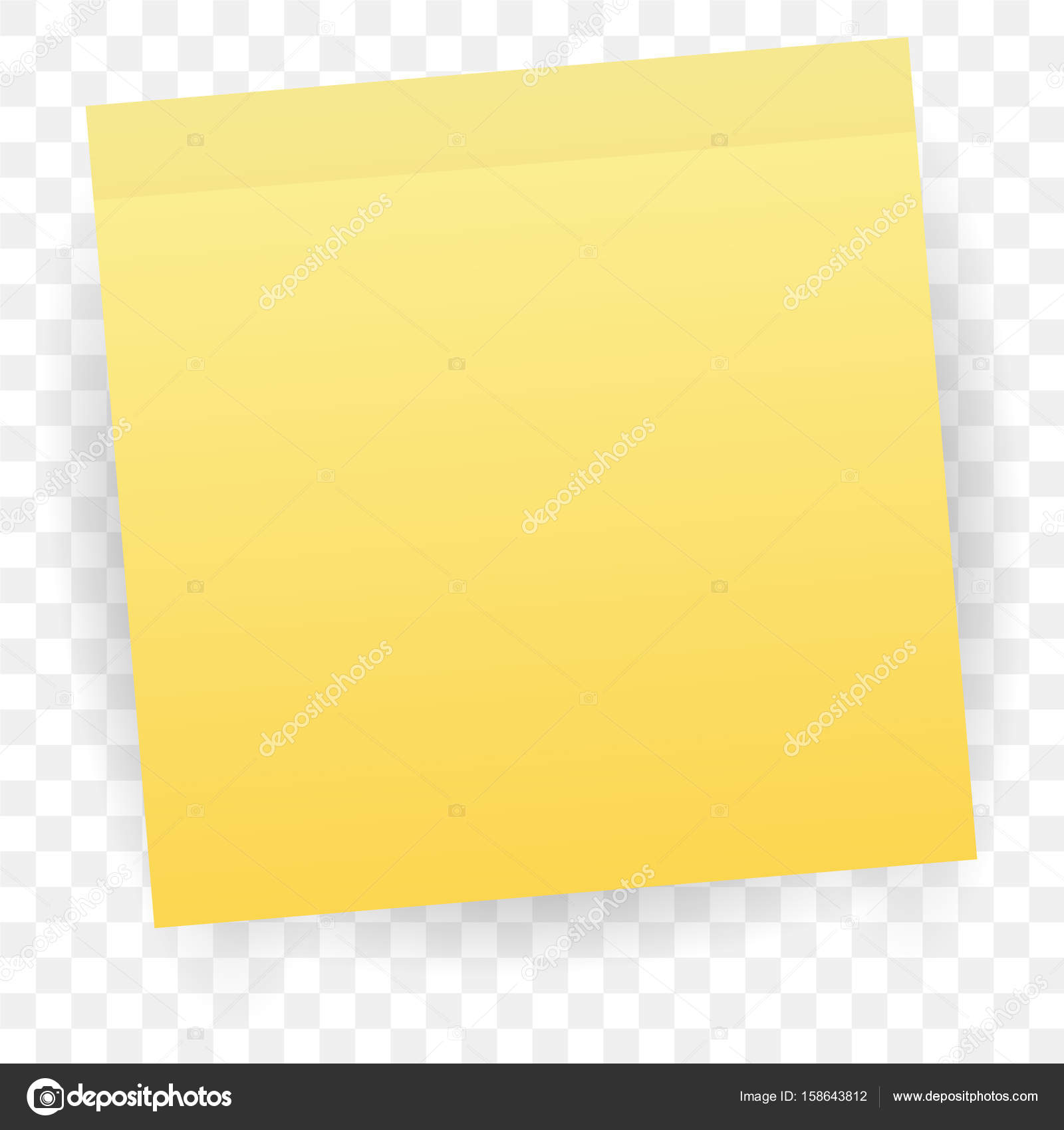 Yellow sticky note isolated on transparent background. Template for your  projects. Vector illustration. Stock Vector by ©Kasheev 158643812