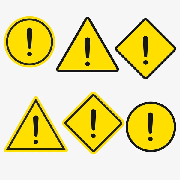 Set of caution icons. Caution sign. Vector — Stock Vector