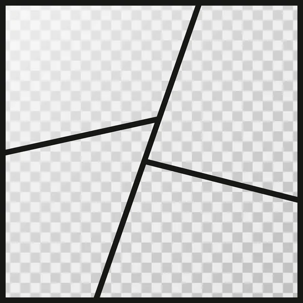 Vector frames fotocollage geïsoleerd op een transparante achtergrond — Stockvector