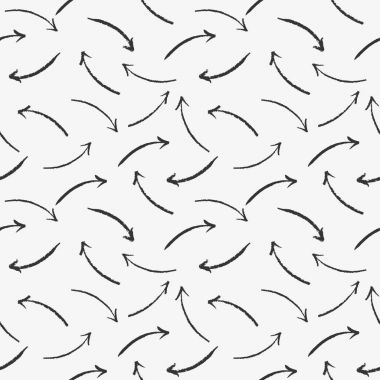 Çizilen okları ile Seamless modeli. Vektör arka plan