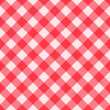 Kırmızı şemsiye seamless modeli. Doku rhombus kareler için - ekose, masa örtüsü, elbise, gömlek, elbise, kağıt, yatak, battaniye, yorgan ve diğer tekstil ürünleri üzerinden. Vektör çizim.