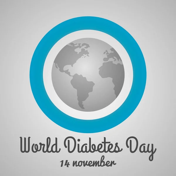 Creatieve illustratie, poster of het spandoek van wereld diabetes dag bewustzijn. — Stockvector