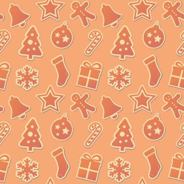 Noel simge sorunsuz kalıbı tanımlar. Xmas ve kış tatil öğeleri arka plan. Düz tasarım doku.