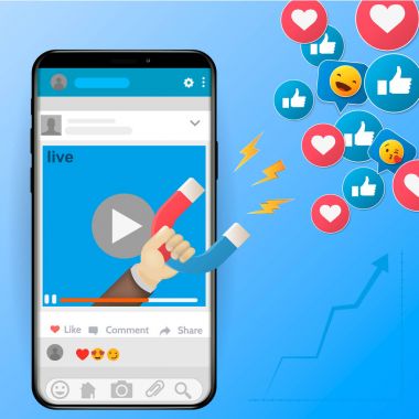 Dijital reklam reklamlar facebok sosyal medya online pazarlama. vektör illüstrasyon kavramı.