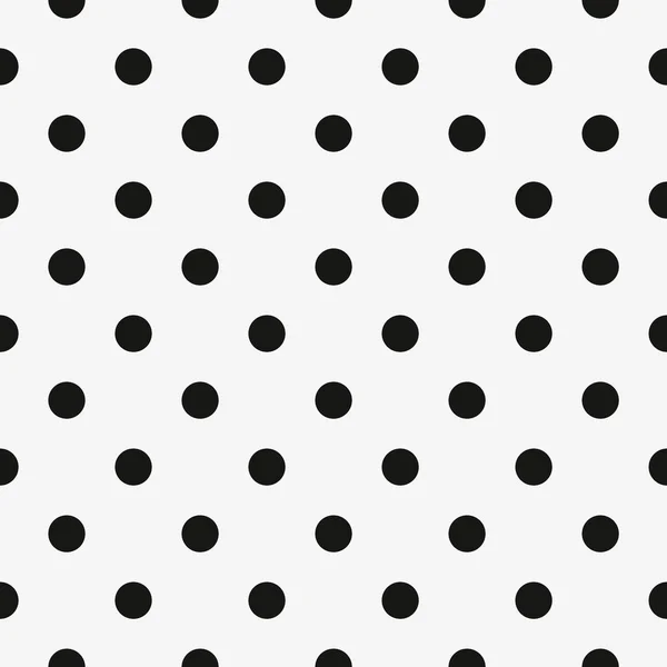 원활한 흑백 폴카 도트 패턴입니다. 점선된 배경입니다. 흑백 색상에서 추상 패턴. — 스톡 벡터